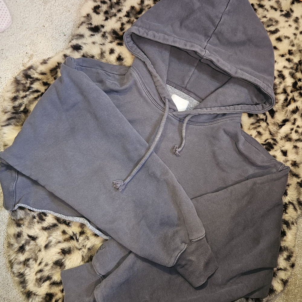TNA Cozy Pullover Hoodie in Charcoal Gray